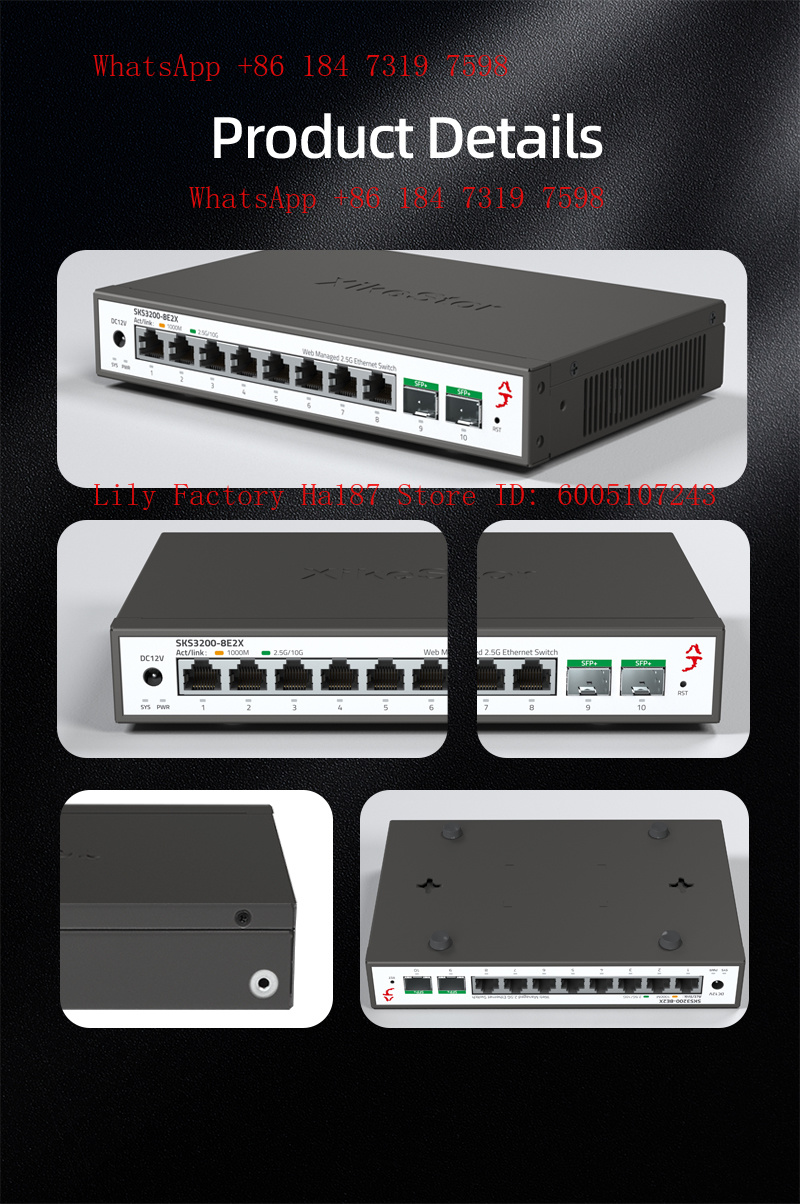 Коммутатор XikeStor 8*2.5G RJ4 – обзор и цена Sfp+ 10G Managed Switch 8 Port